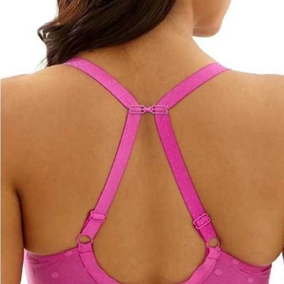 Cleo Panache 9511 Koko Spirit Underwire T-shirt Plunge Bra 32D Hot Pink Padded - Picture 6 of 7